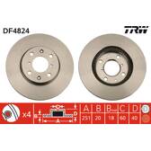Jeu de 2 disques de frein TRW - DF4824