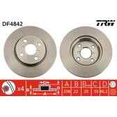 Jeu de 2 disques de frein TRW - DF4842