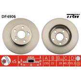 Jeu de 2 disques de frein TRW - DF4906