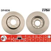 Jeu de 2 disques de frein TRW - DF4936