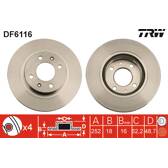 Jeu de 2 disques de frein TRW - DF6116