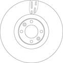 Jeu de 2 disques de frein TRW - DF6140