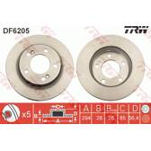 Jeu de 2 disques de frein TRW - DF6205