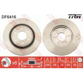 Jeu de 2 disques de frein TRW - DF6416
