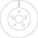 Jeu de 2 disques de frein TRW - DF6734