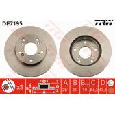 Jeu de 2 disques de frein TRW - DF7195