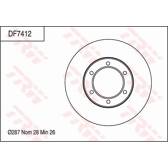Jeu de 2 disques de frein TRW - DF7412