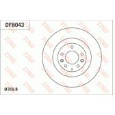 Jeu de 2 disques de frein TRW - DF8043