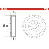 Tambor de freno TRW - DB4360