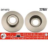 Brake disc set (2) TRW - DF1872