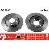 Brake disc set (2) TRW - DF2806
