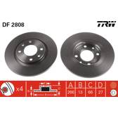 Brake disc set (2) TRW - DF2808