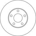 Brake disc set (2) TRW - DF4045