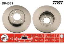 XTRA Front Disc Brake Rotor 09.9165.1X