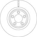Brake disc (per unit) TRW - DF6223S