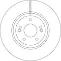 Front brake disc TRW - DF6545S