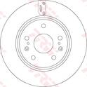 Brake disc set (2) TRW - DF6703