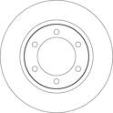 Front brake disc  TRW - DF6726S