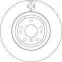 Brake disc (per unit) TRW - DF6833S