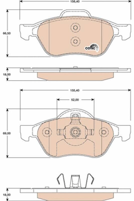Front brake pad set