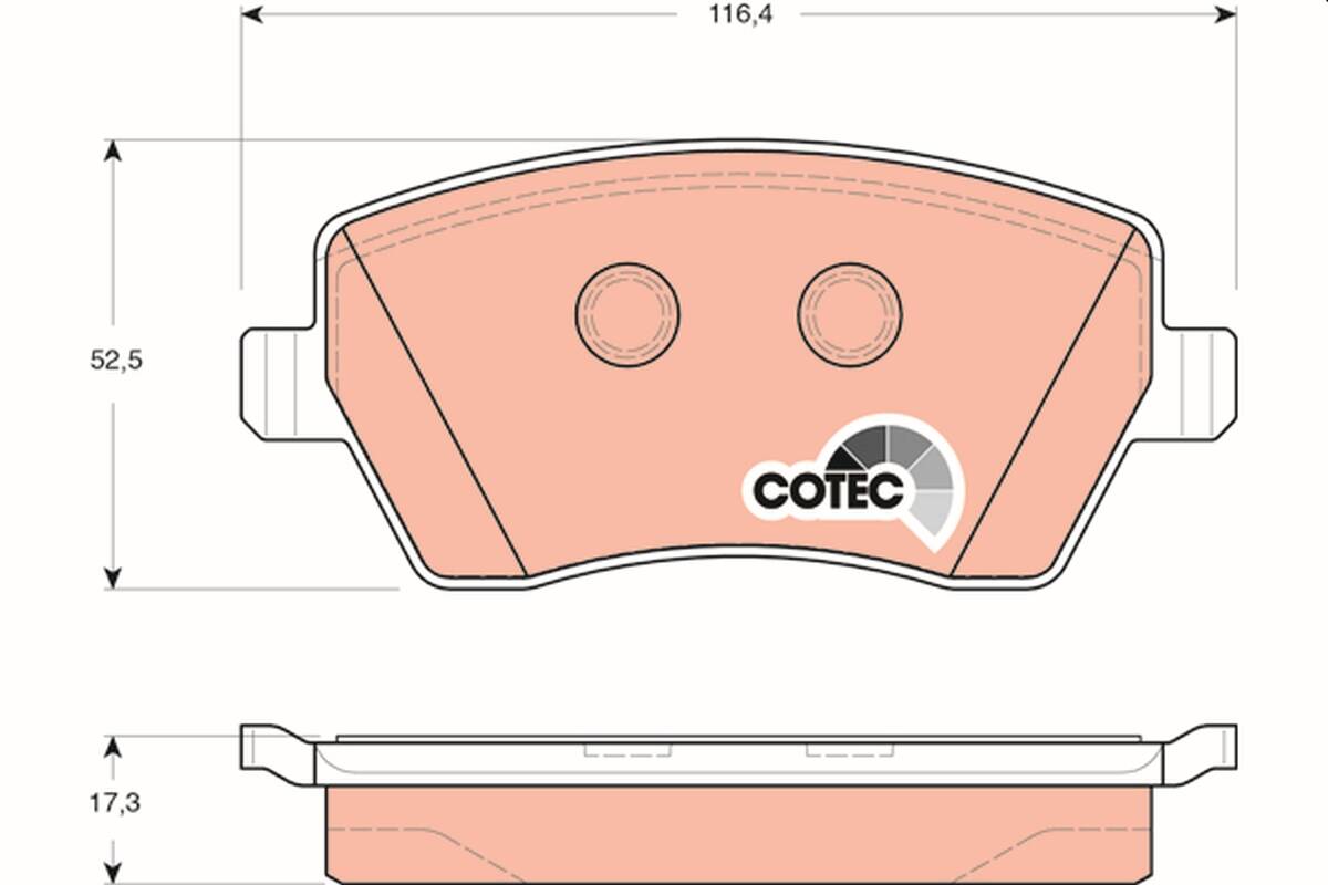 Front brake pad set