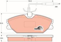 Front brake pad set