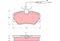 Front brake pad set