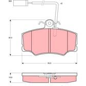 Front brake pad set TRW - GDB1045
