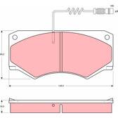 Front brake pad set TRW - GDB1067