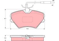Front brake pad set