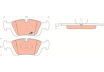 Front brake pad set
