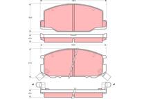 Front brake pad set