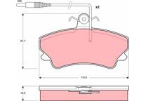 Front brake pad set