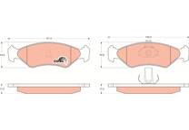 Front brake pad set