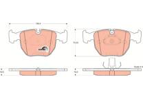 Front brake pad set