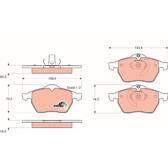 Front brake pad set TRW - GDB1271