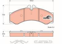Front brake pad set
