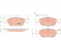 Front brake pad set