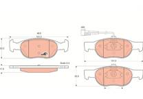 Front brake pad set