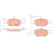 Front brake pad set TRW - GDB1291