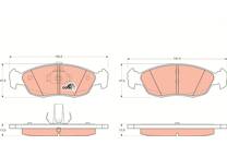 Front brake pad set