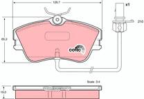 Front brake pad set