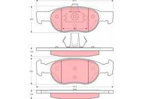 Front brake pad set