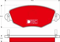 Front brake pad set
