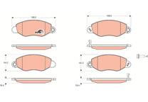 Front brake pad set