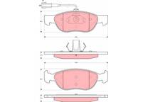 Front brake pad set