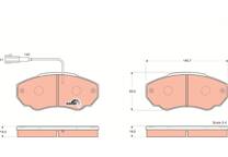 Front brake pad set
