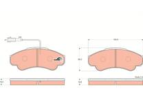 Front brake pad set