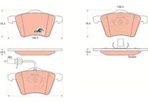 Front brake pad set