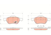 Front brake pad set